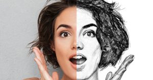 AI convert photo to pencil sketch