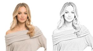 AI convert photo to pencil sketch