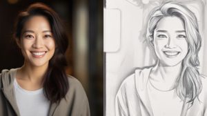 AI convert photo to pencil sketch