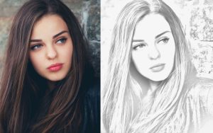 AI convert photo to pencil sketch